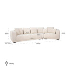 Bank Lusso 4-zits beige chenille (Niagara 902 beige Chenille)