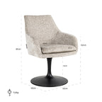 Draaistoel Marlon pareleiland (Parel eiland 106)