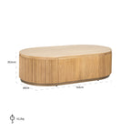 Salontafel Belfort capsule (Natuurlijk eiken)