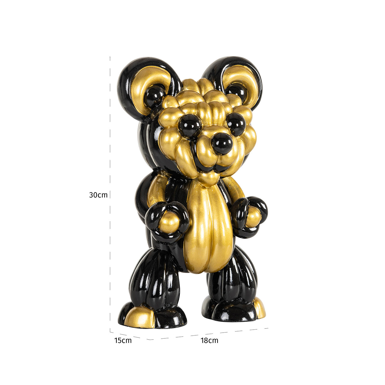 Deco object Silly (Zwart/goud)