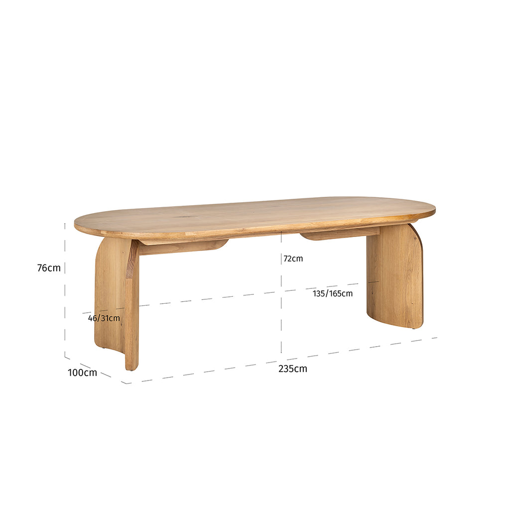 Eettafel Fairmont natuurlijk 235 (Natuurlijk)