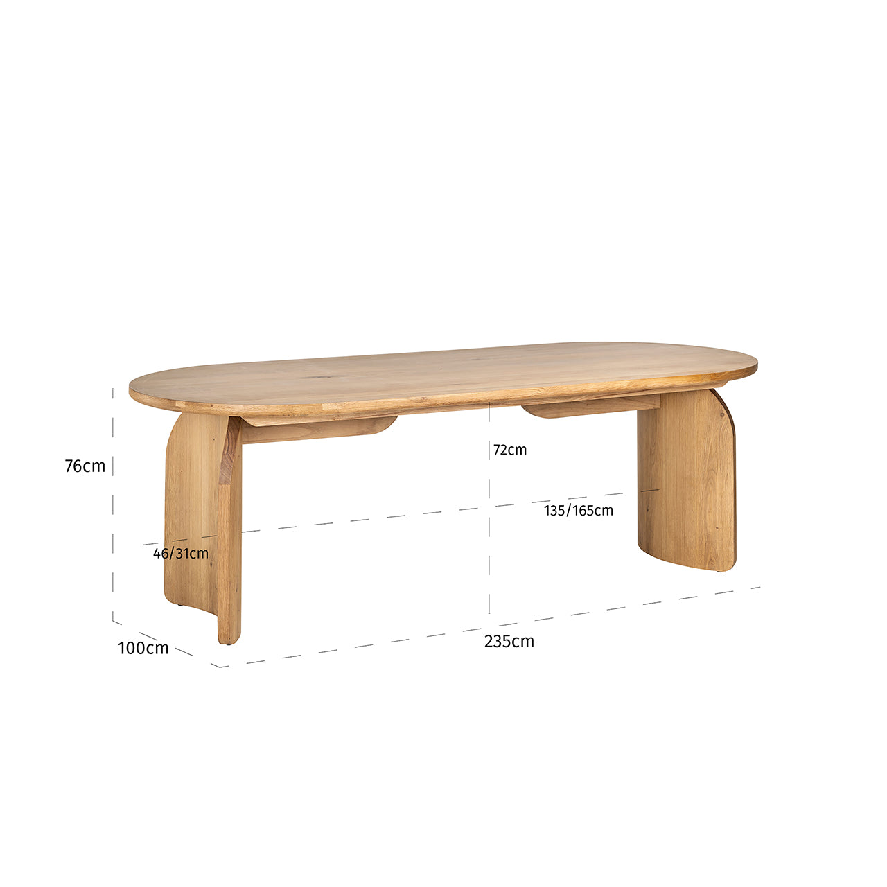 Eettafel Fairmont natuurlijk 235 (Natuurlijk)