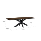 Eettafel Bonvoy bruin 235 (Bruin)
