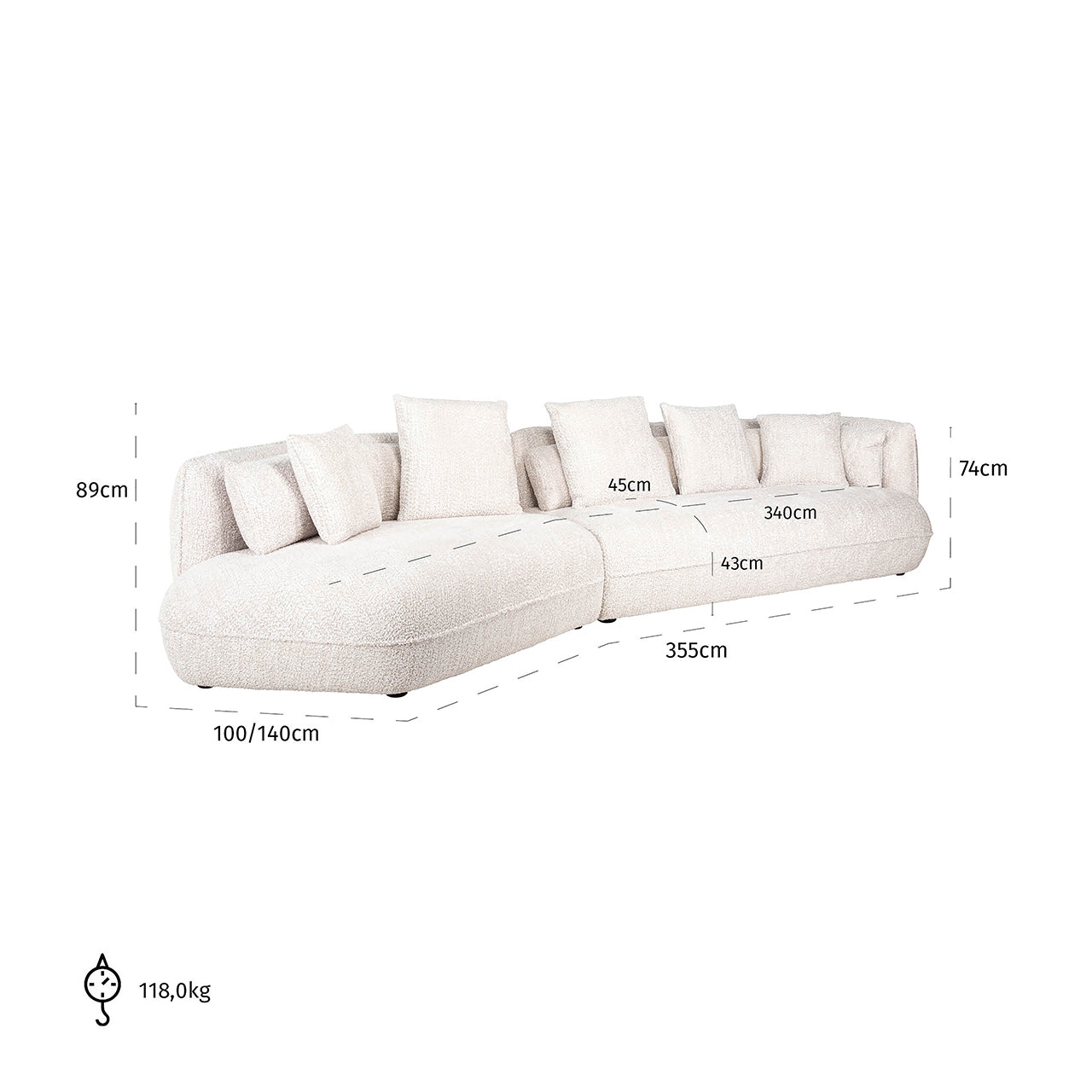 Sofa Rodina mooie crème (Be Lovely 11 Crème)