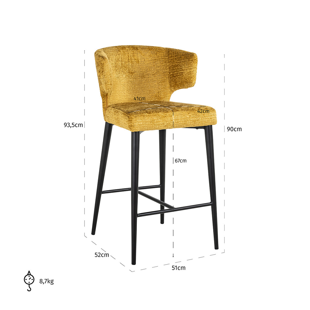 Counterstoel Taylor mosterd fusion (Fusion mosterd 06)