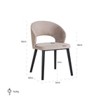 Stoel Savoy khaki fluweel (Quartz Khaki 903)