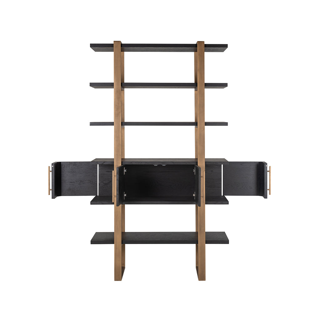 Wandkast Cambon 4-deuren 4-planken (Donker koffie)