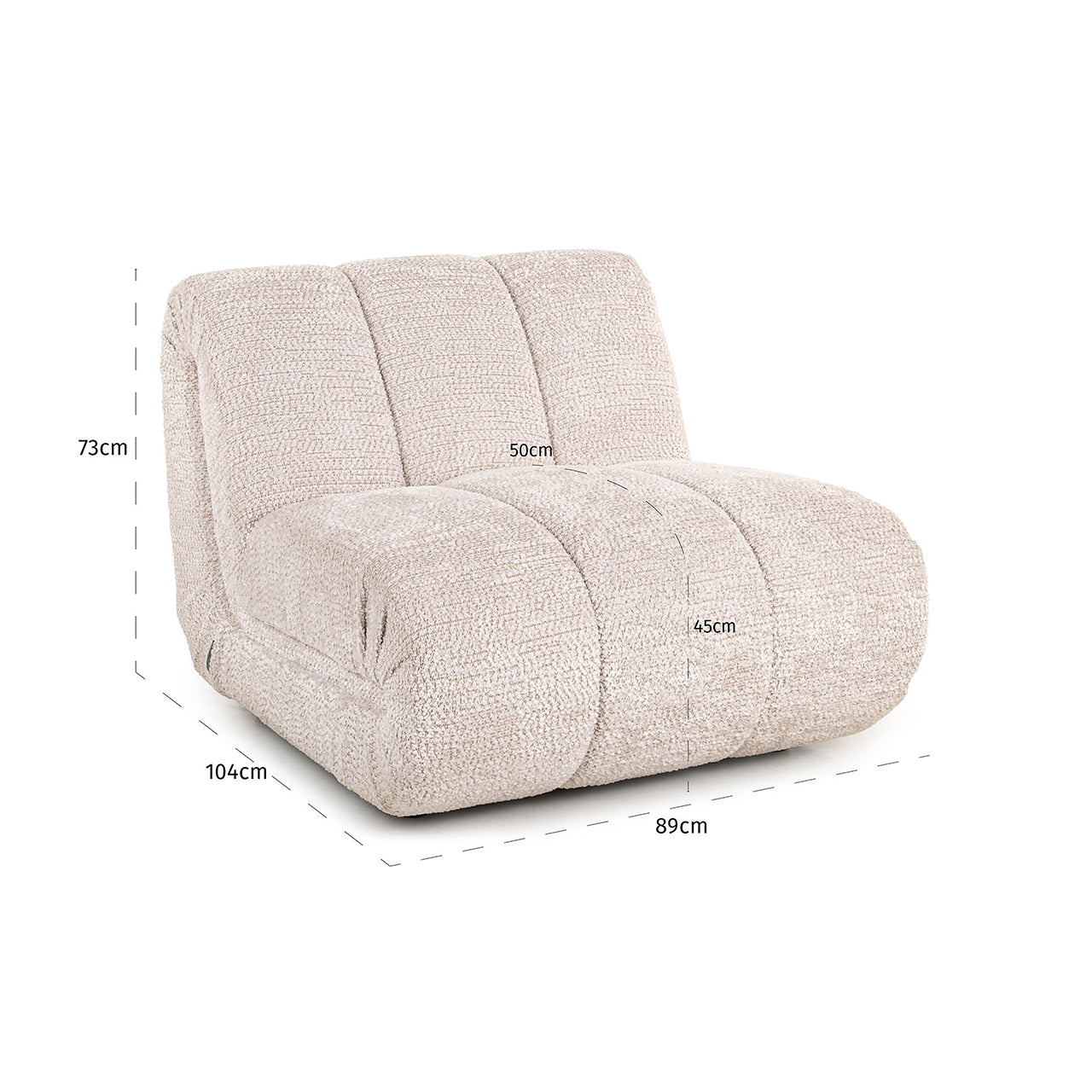 Fauteuil Kyli prachtig crème (Be Lovely 11 Cream)