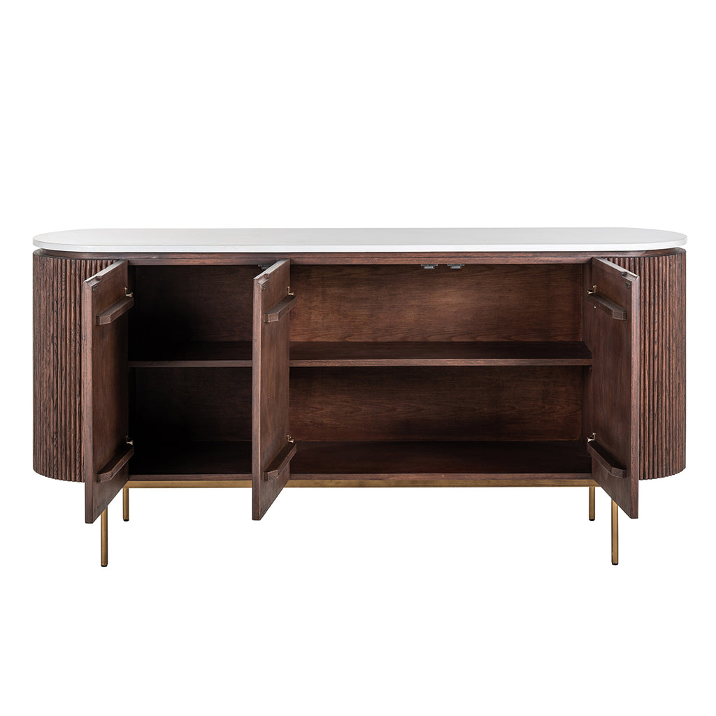Dressoir Barkley 3-deuren (Geborsteld Goud)