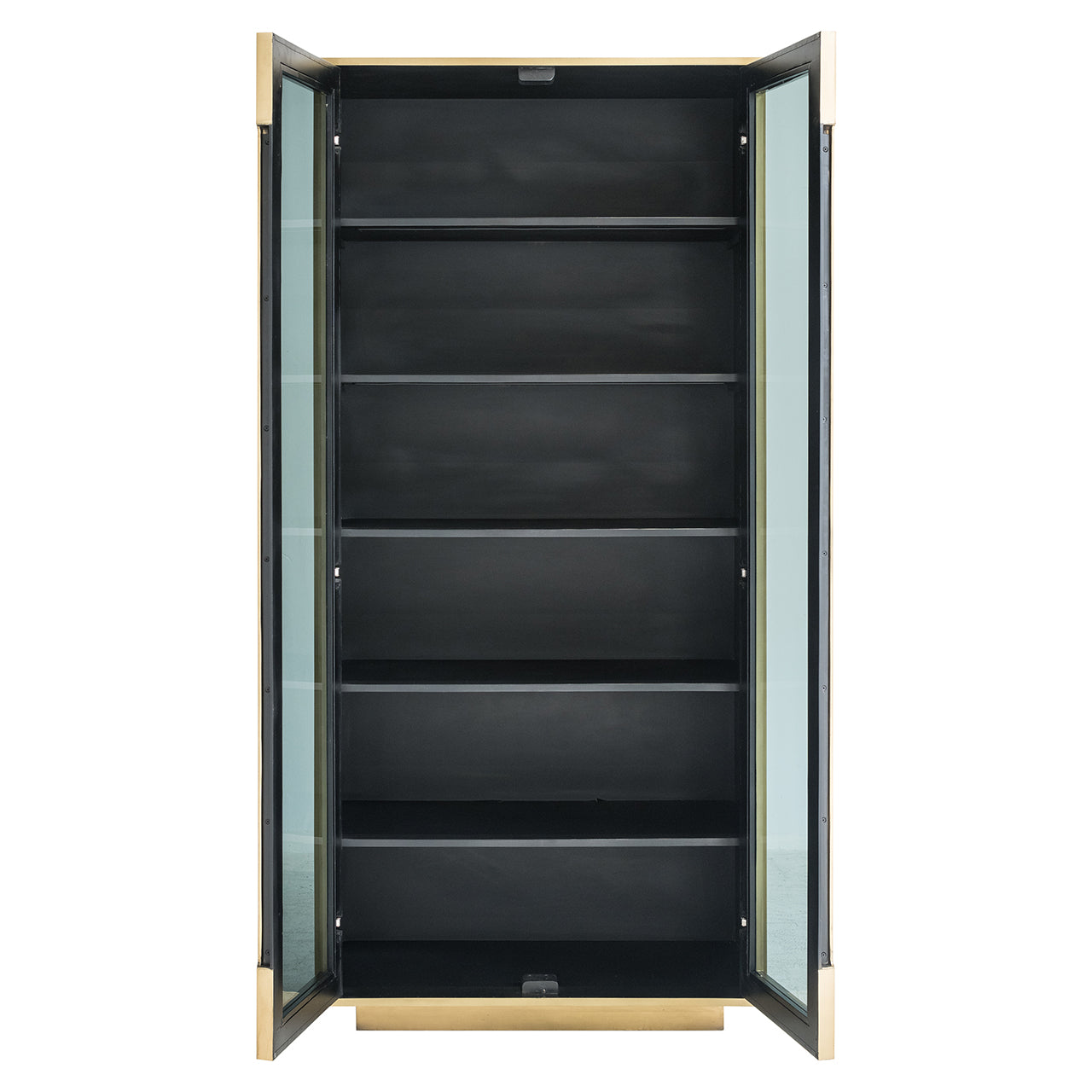 Wandkast Finsbury 2-deurs (Zwart/goud)