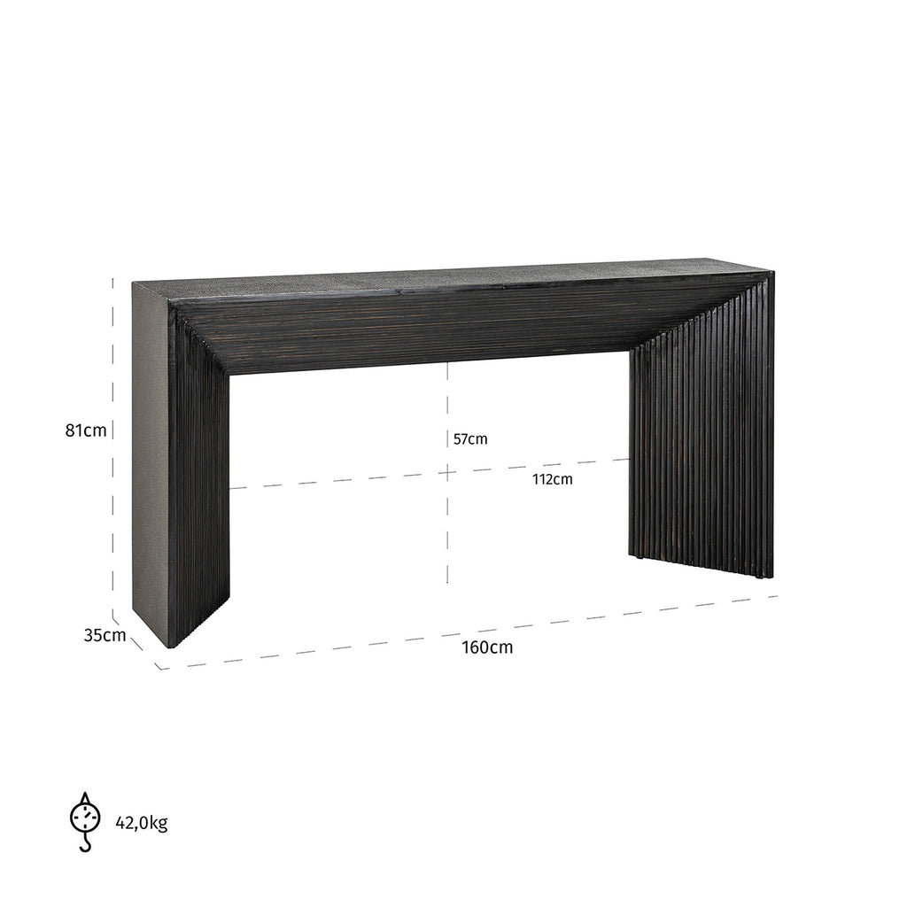 Wandtafel Gizen (Zwart/goud)