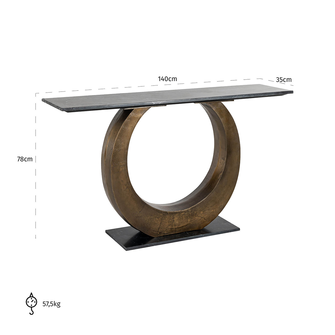 Wandtafel Luna (Goud)