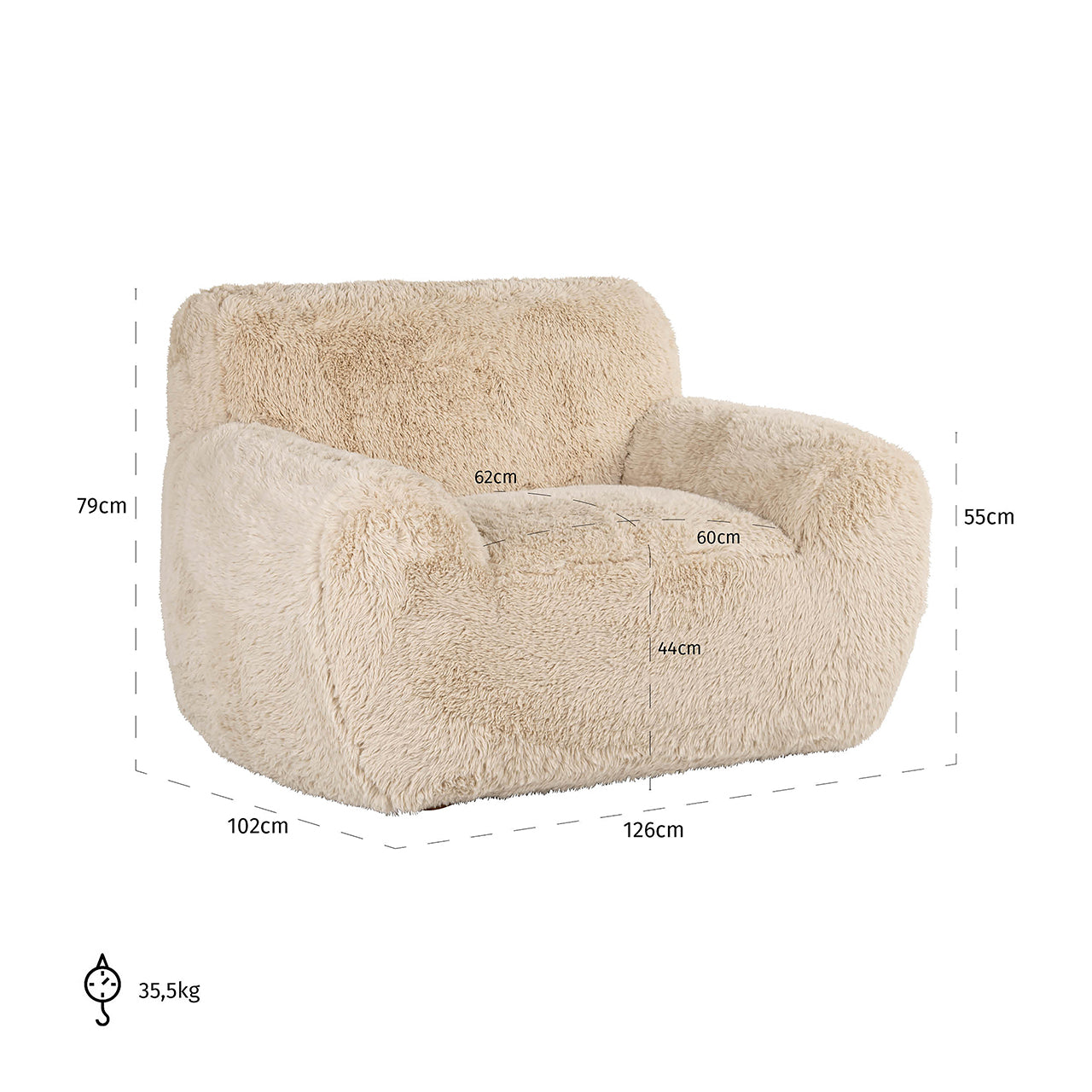 Fauteuil Comfy zand yakety (Yakety Yak Zand)