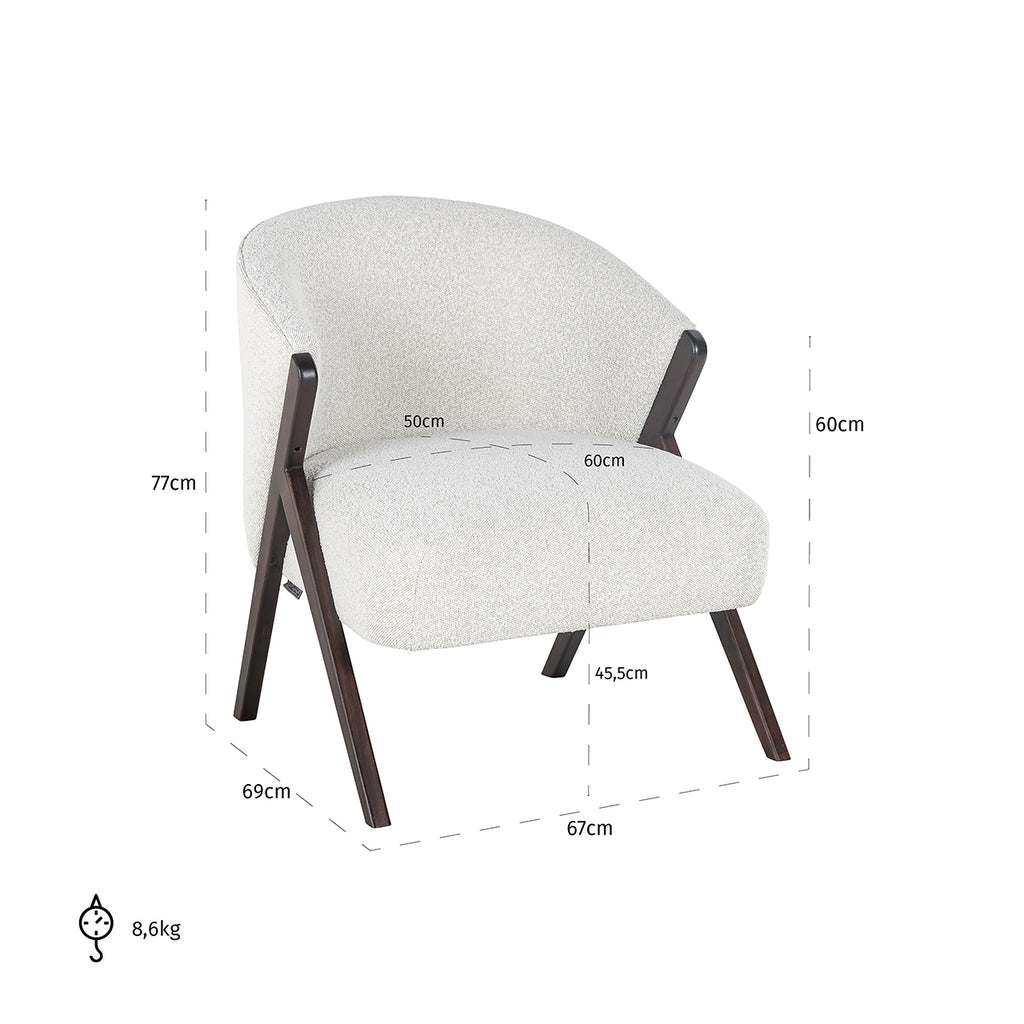 Fauteuil Mia op maat gemaakt