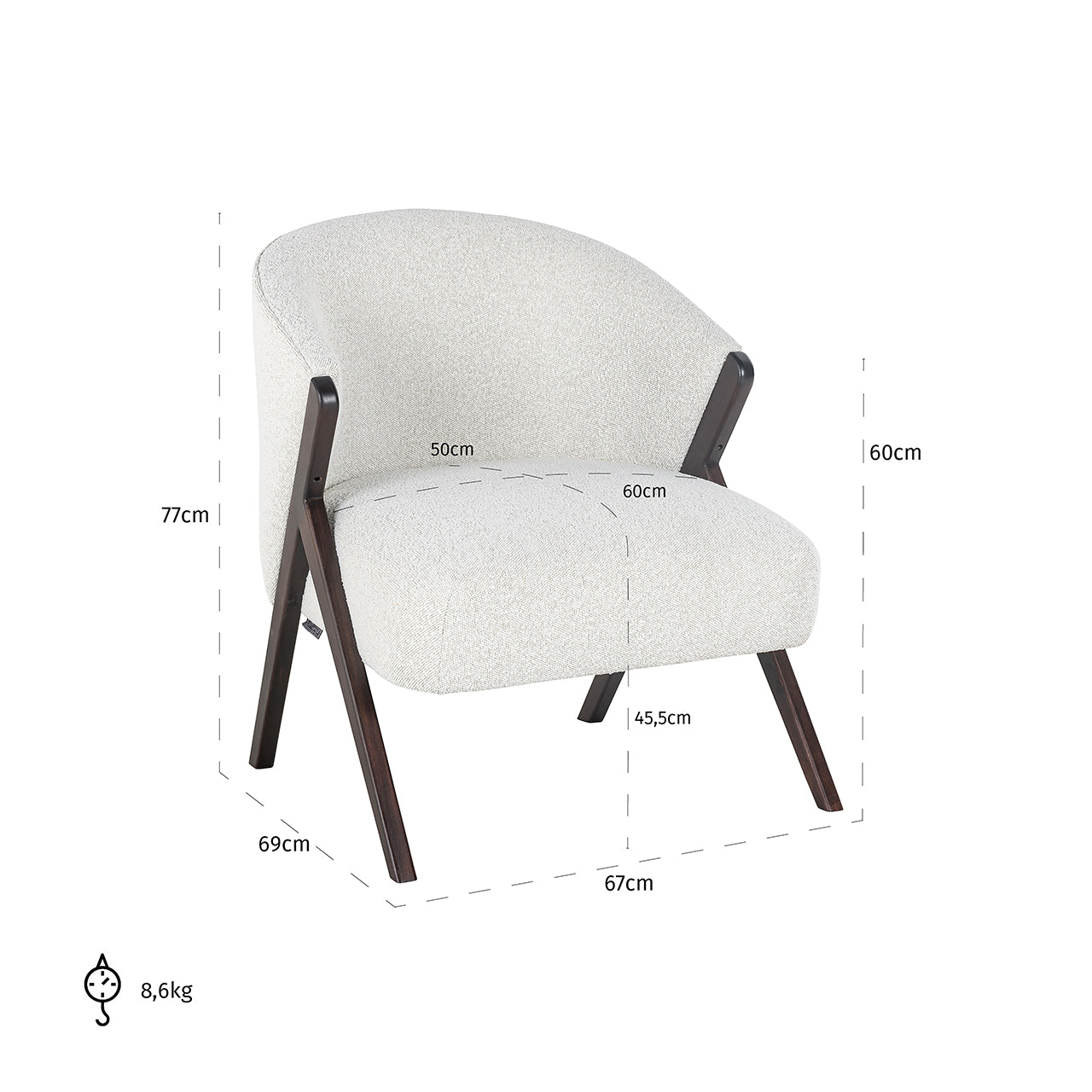Fauteuil Mia op maat gemaakt