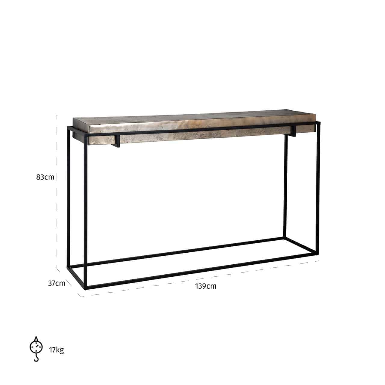 Wandtafel Calloway champagne goud (Champagne goud)