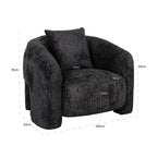 Fauteuil Milania lovely zwart (Be Lovely 17 Zwart)