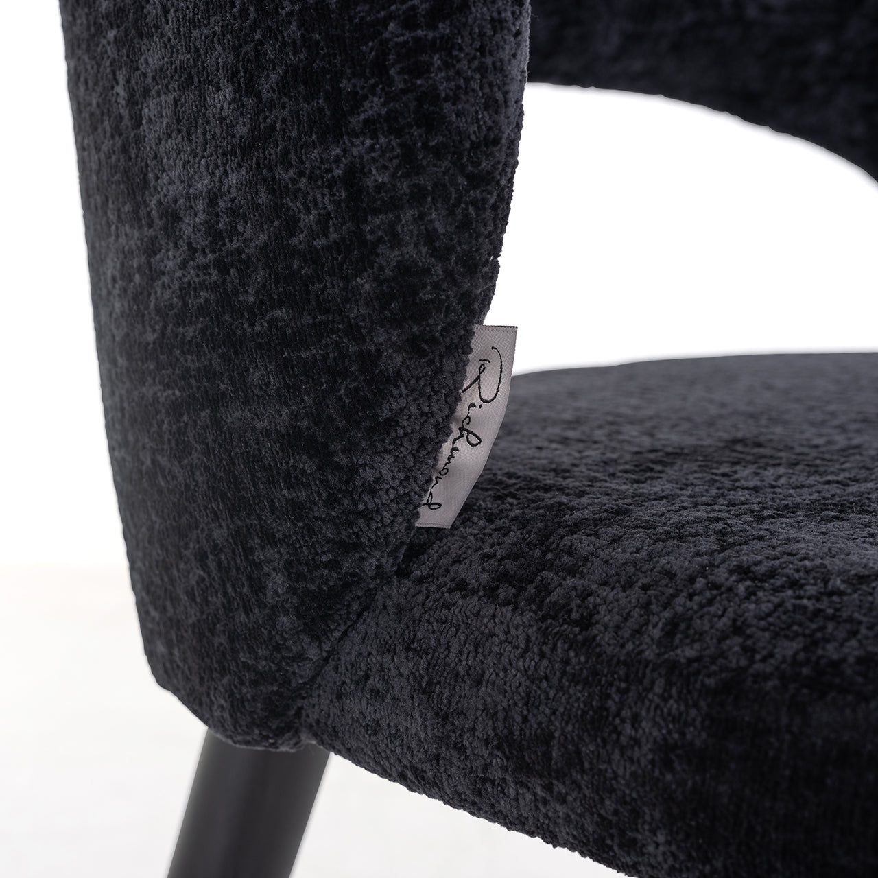 Stoel Savoy zwart chenille (Bergen 809 zwart chenille)