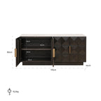 Dressoir Claremont 4-deurs (Bruin)