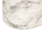 Bijzettafel Rockyard faux wit marmer indoor/outdoor (Wit)