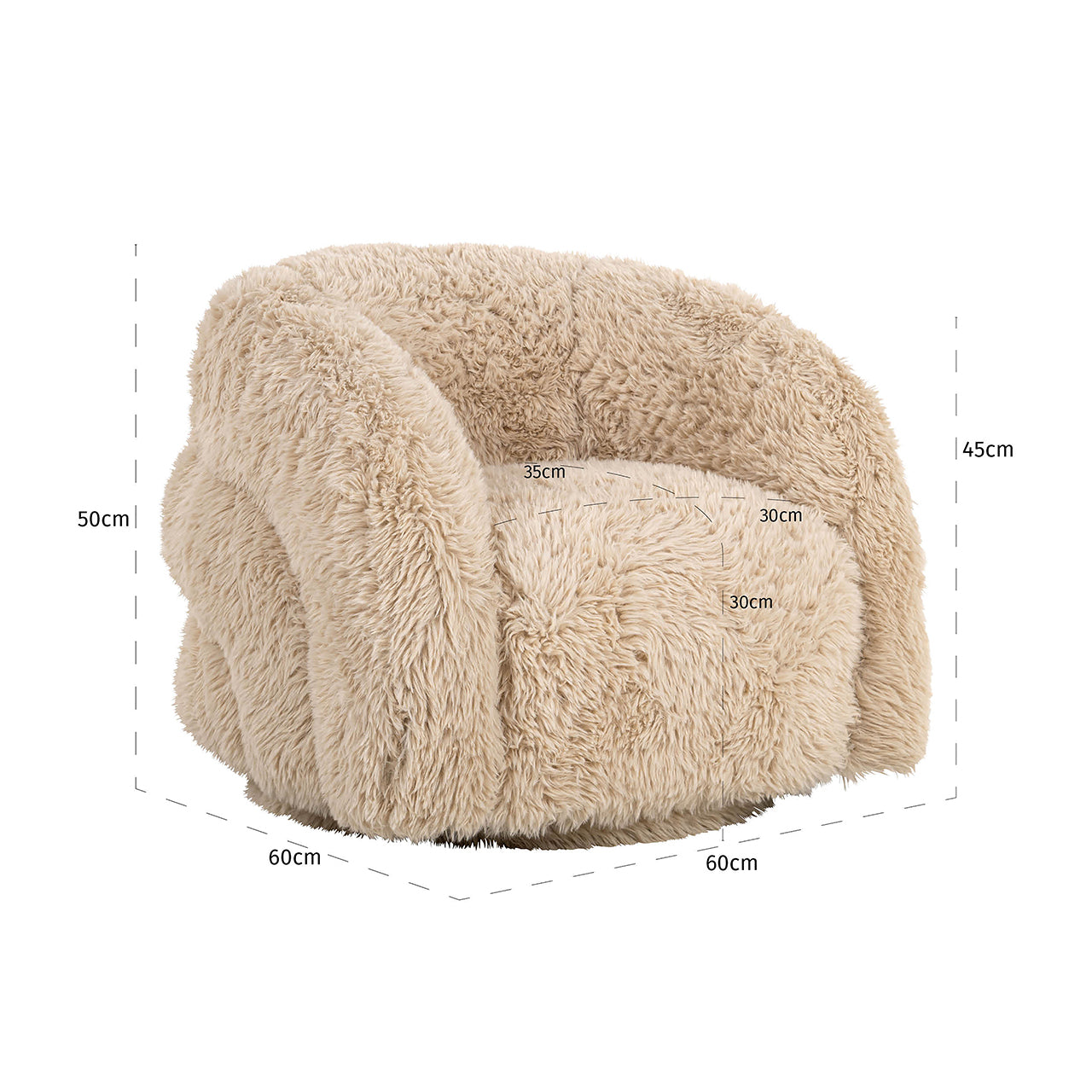 Kinderen draaistoel Lenny (Yakety Yak Sand)