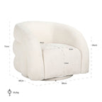 Draaifauteuil Arcus eenhoorn wit (Eenhoorn 02 wit)