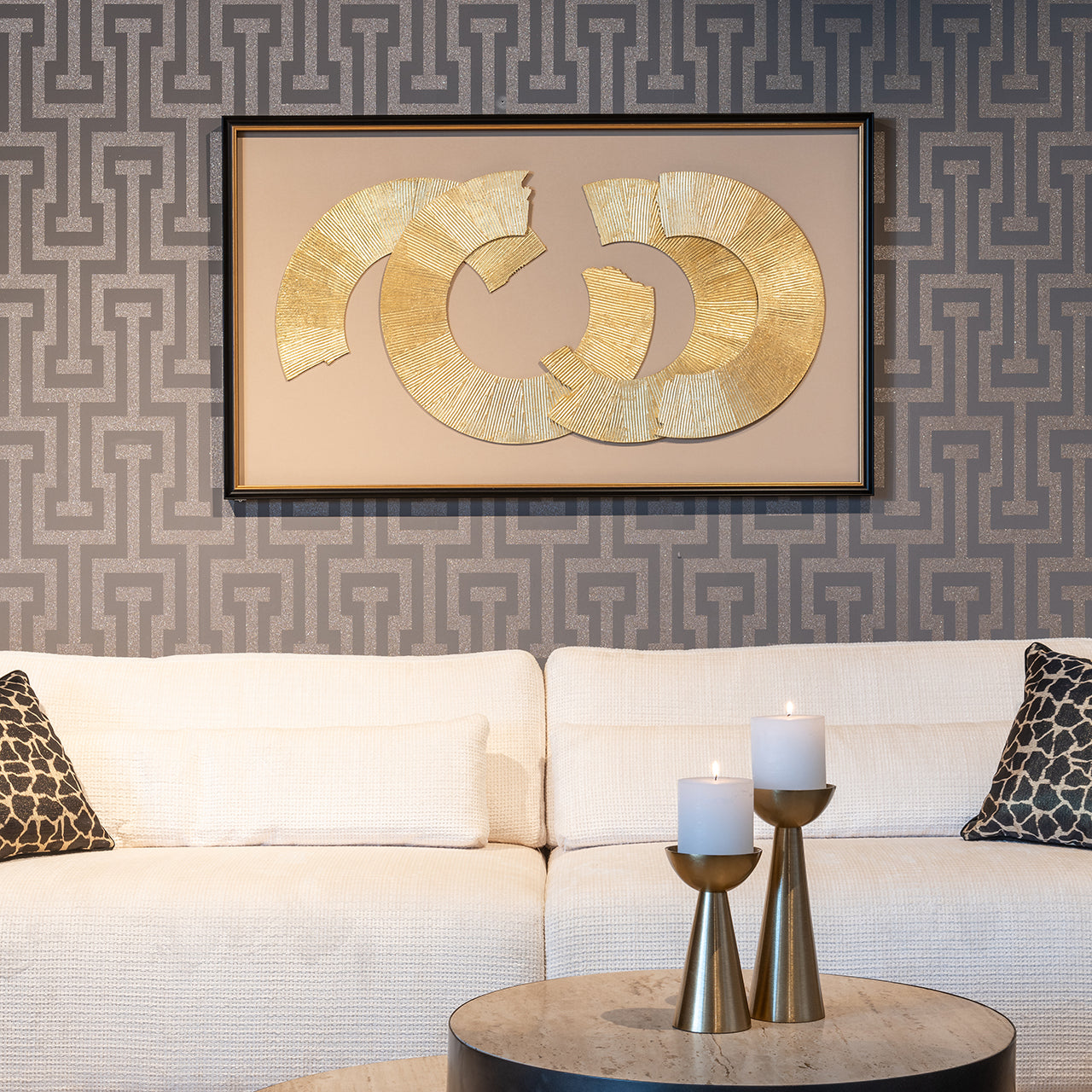 Wanddecoratie Eden (Zwart/goud)