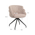 Draaistoel Kayla trendy roze (Be trendy 1673 roze)