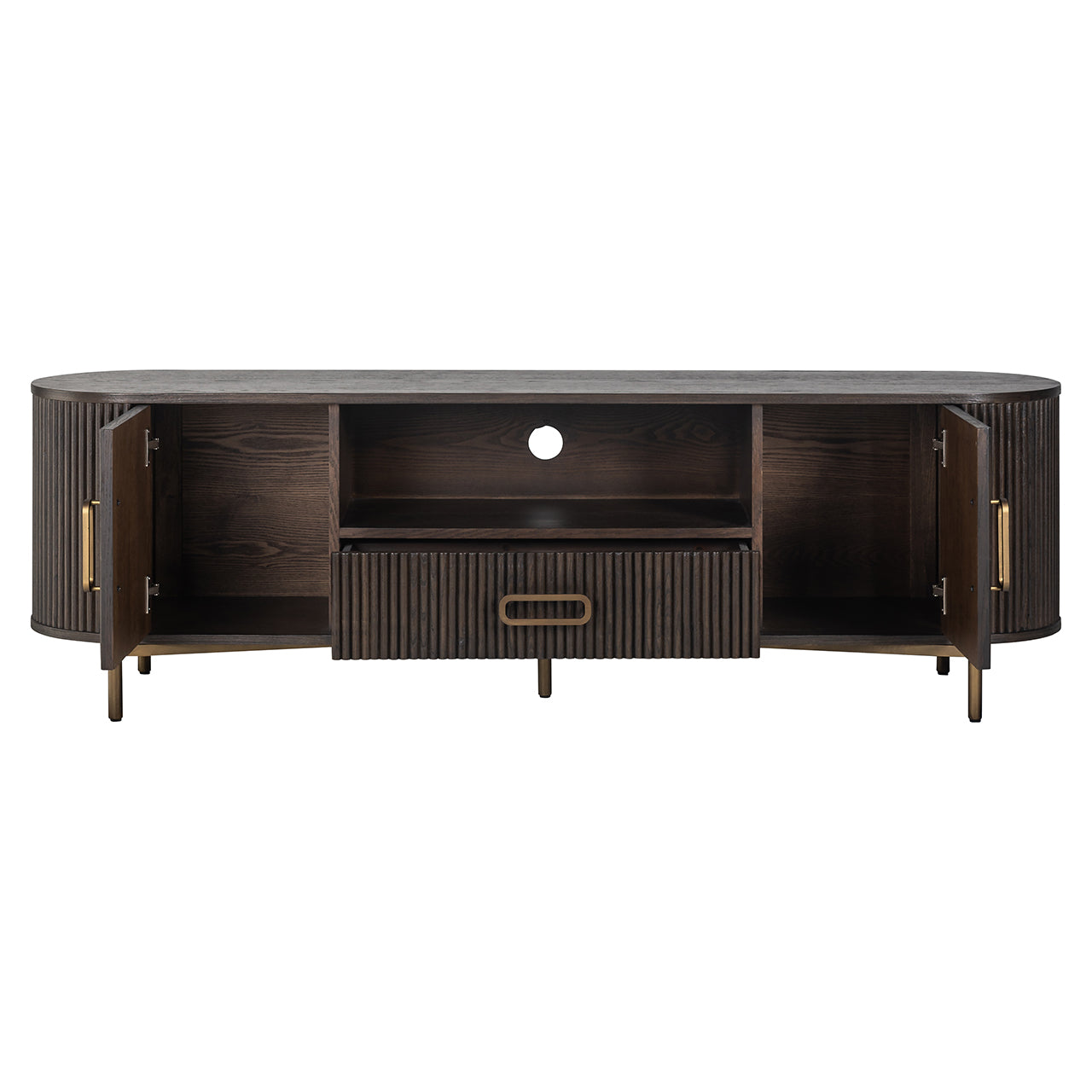 TV-meubel Luxor 2 deuren 1 lade (Bruin)