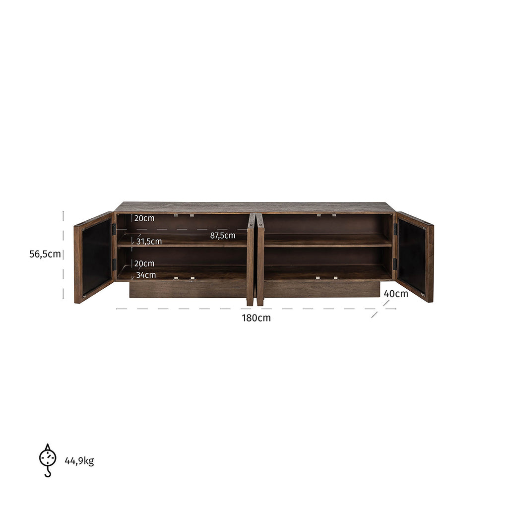 TV-meubel Bryant 4-deuren (Bruin)