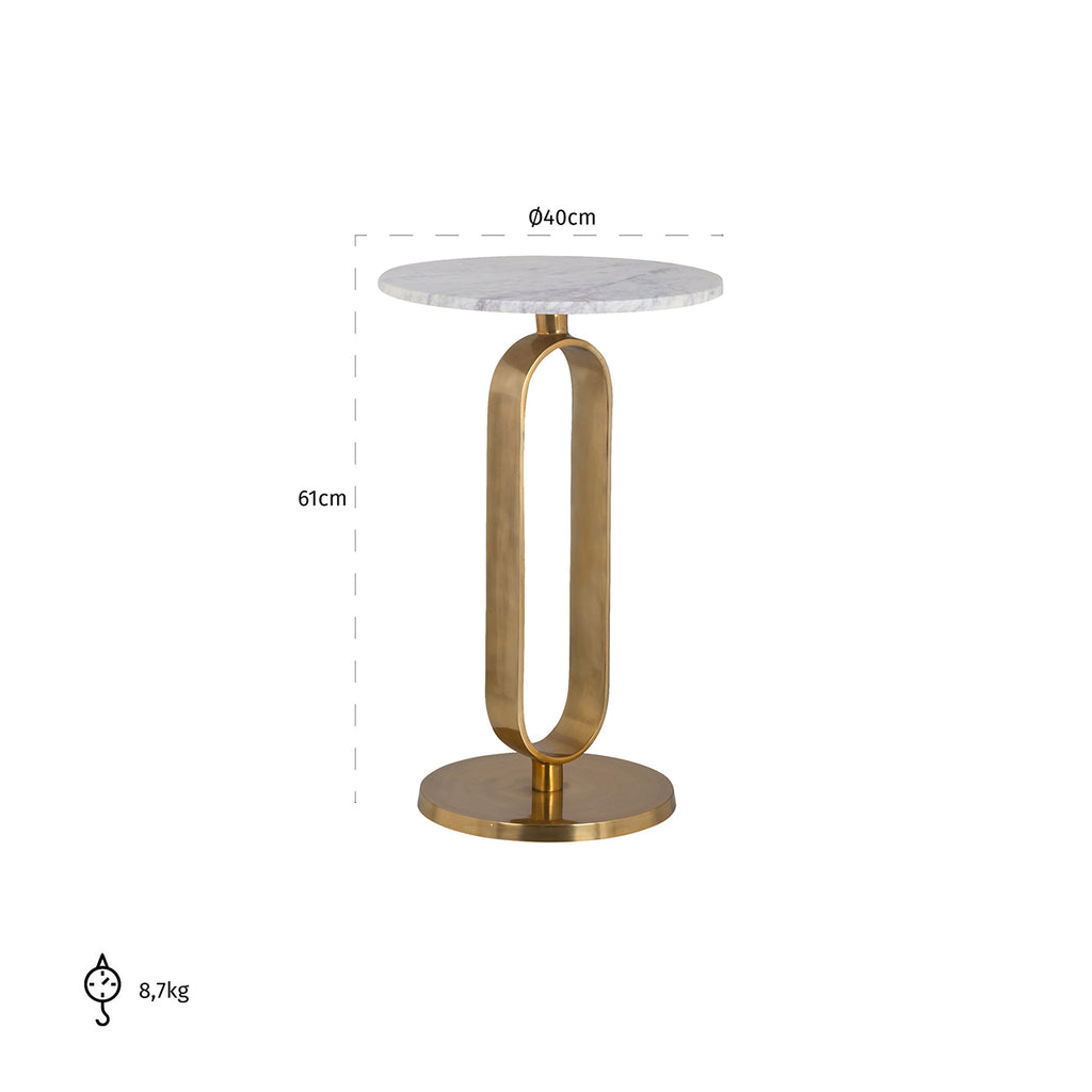 Bijzettafel Celine (Geborsteld Goud)