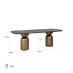 Eettafel Cavo 230 (Bruin)