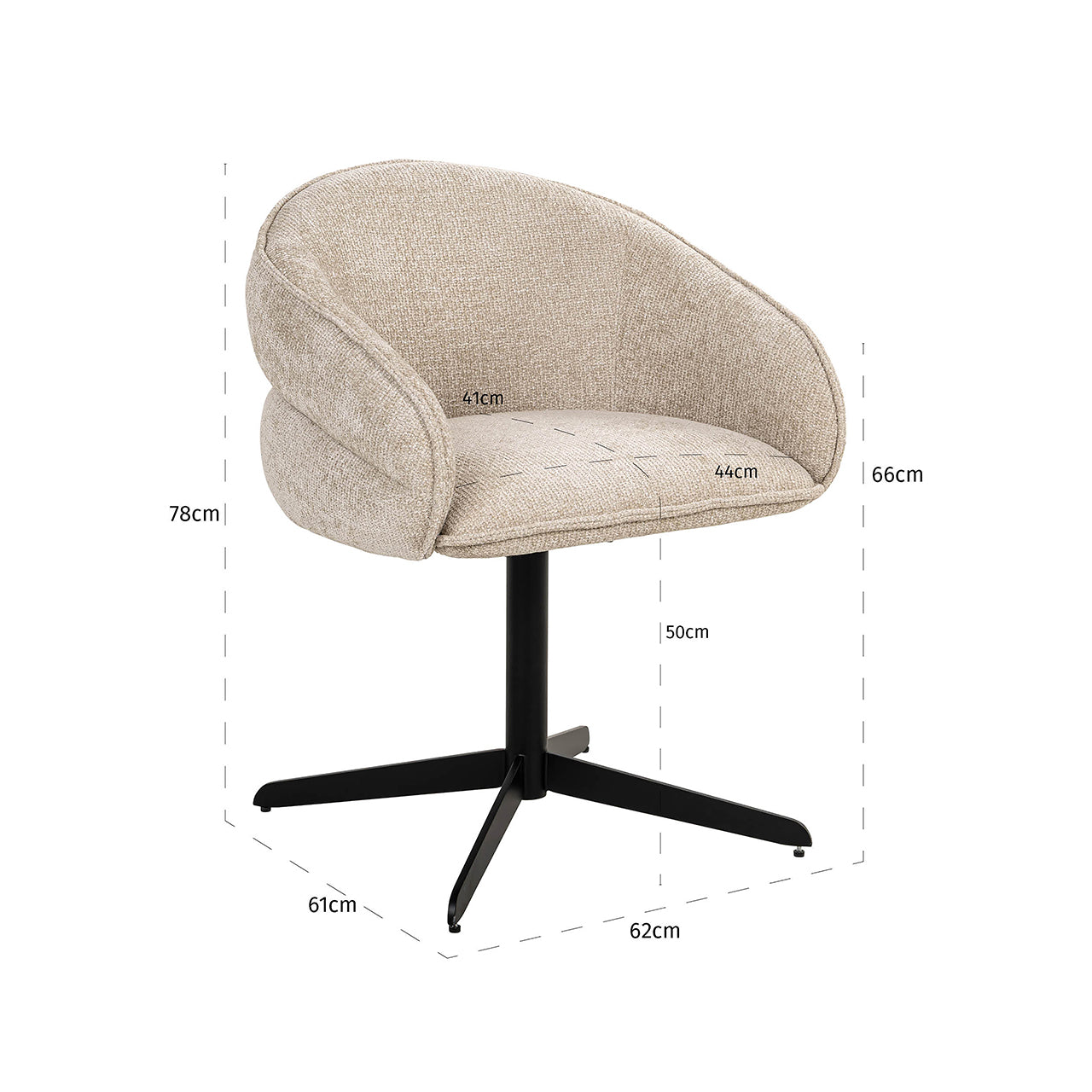 Draaifauteuil Angelina room eenhoorn (Eenhoorn 11 room)