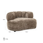 Fauteuil Penelope steen brandvertragend (Niagara 104 Stone Chenille)