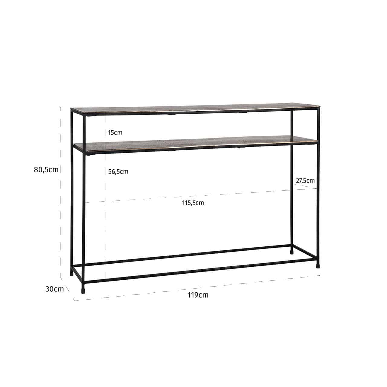 Wandtafel Chandon met plank (Champagne goud)
