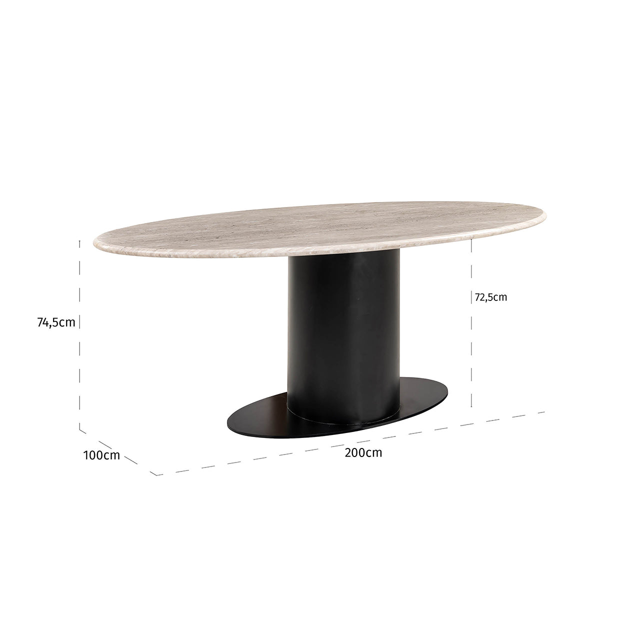Eettafel Brodman 200 (Zand)