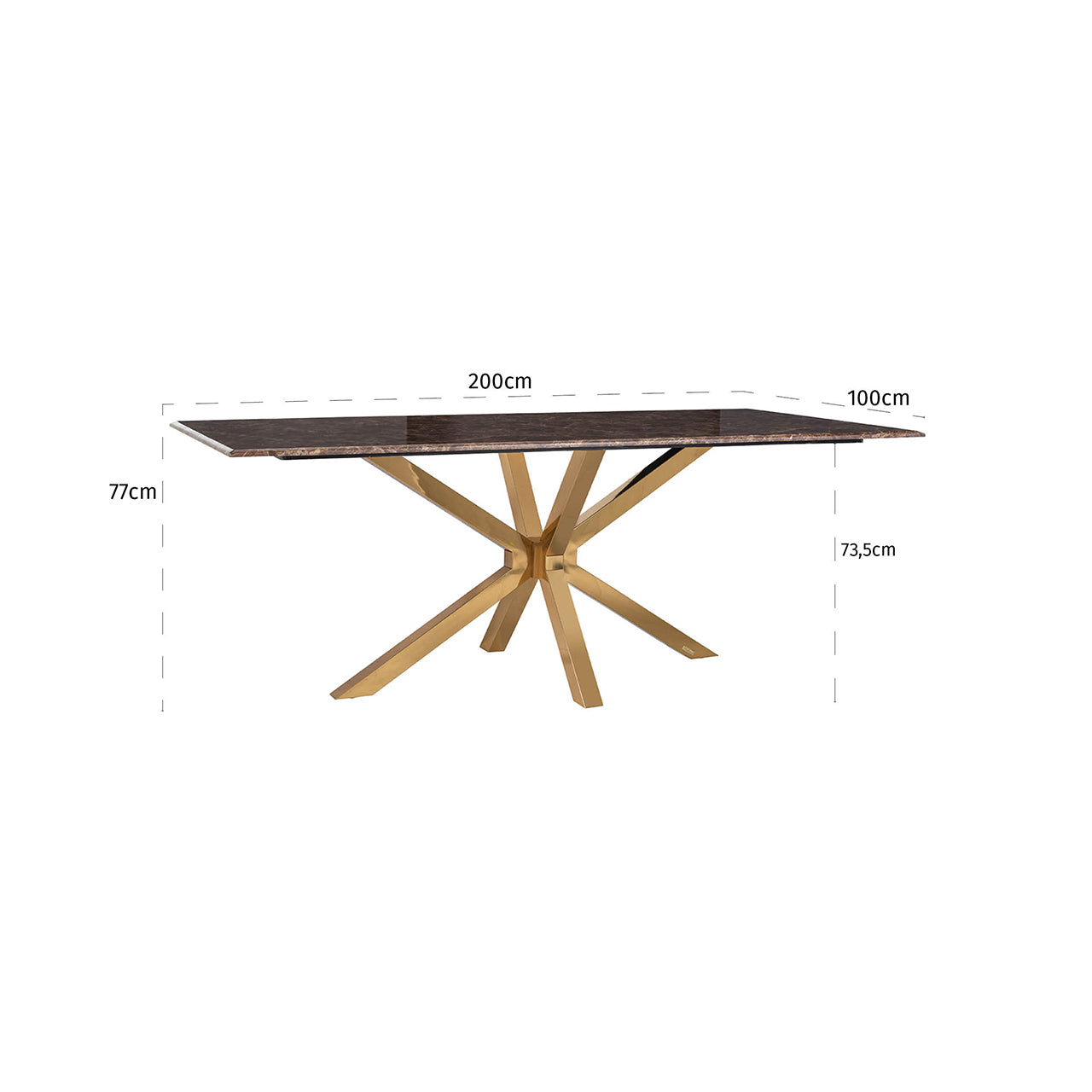 Eettafel Conrad (Goud)