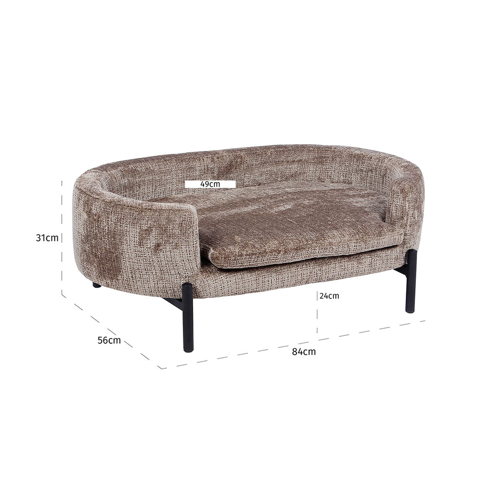 Huisdierenbed Dolly steen chenille (Niagara 104 Stone Chenille)