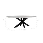Eettafel Lexington ovaal 230 (Wit)