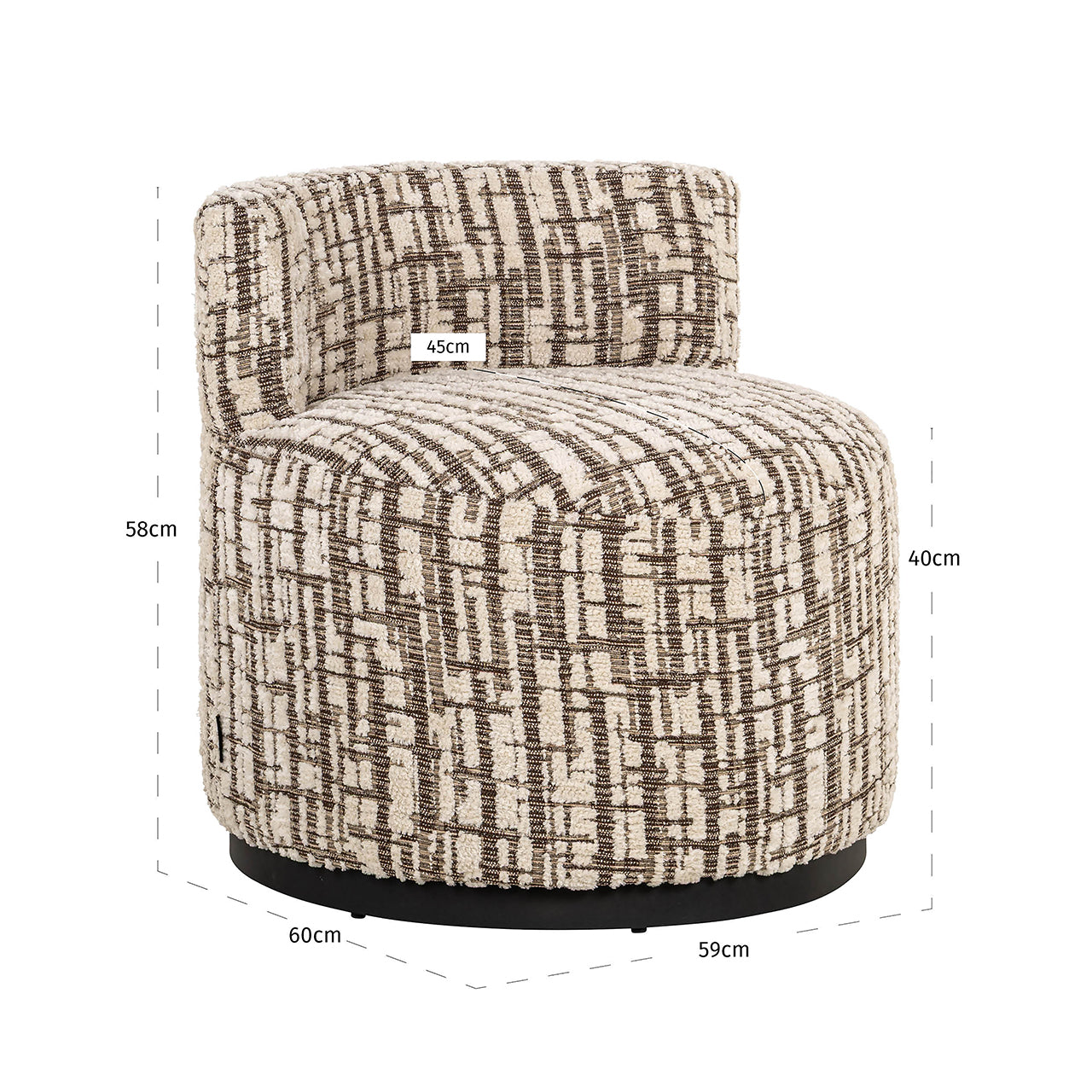 Stoel Franny roomwit dalia (Dalia 11 Roomwit)