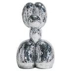 Honden decoratie object spiegel (Zilver)
