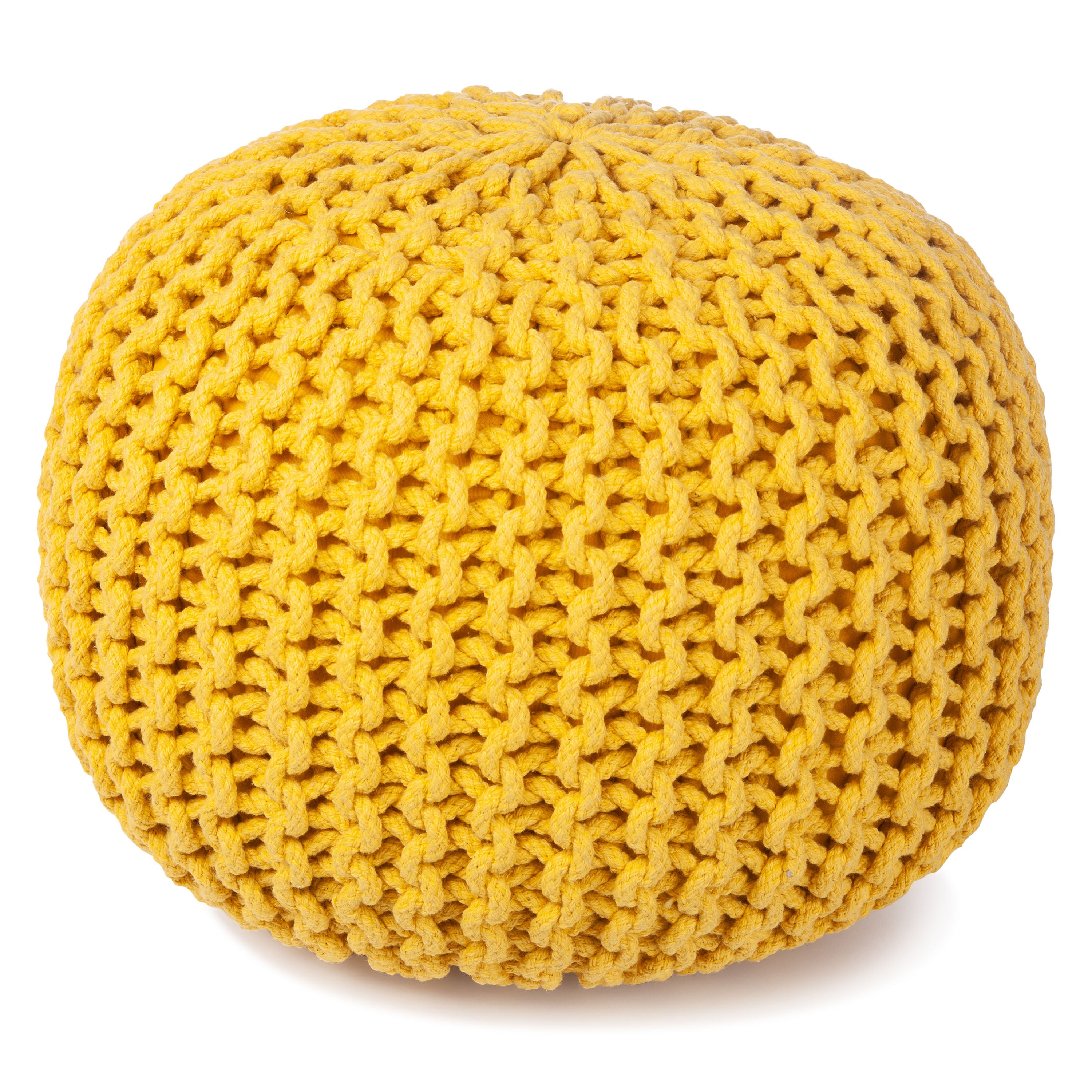 Bundy pouf yellow Ø40cm H32cm