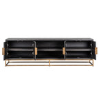 TV-meubel Blackbone messing 4-deuren 200 (Zwart rustiek)