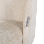 Stoel Alicia wit chenille brandvertragend (FR-Bergen 900 wit chenille)