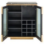 Dressoir Finsbury 2-deurs (Zwart/goud)