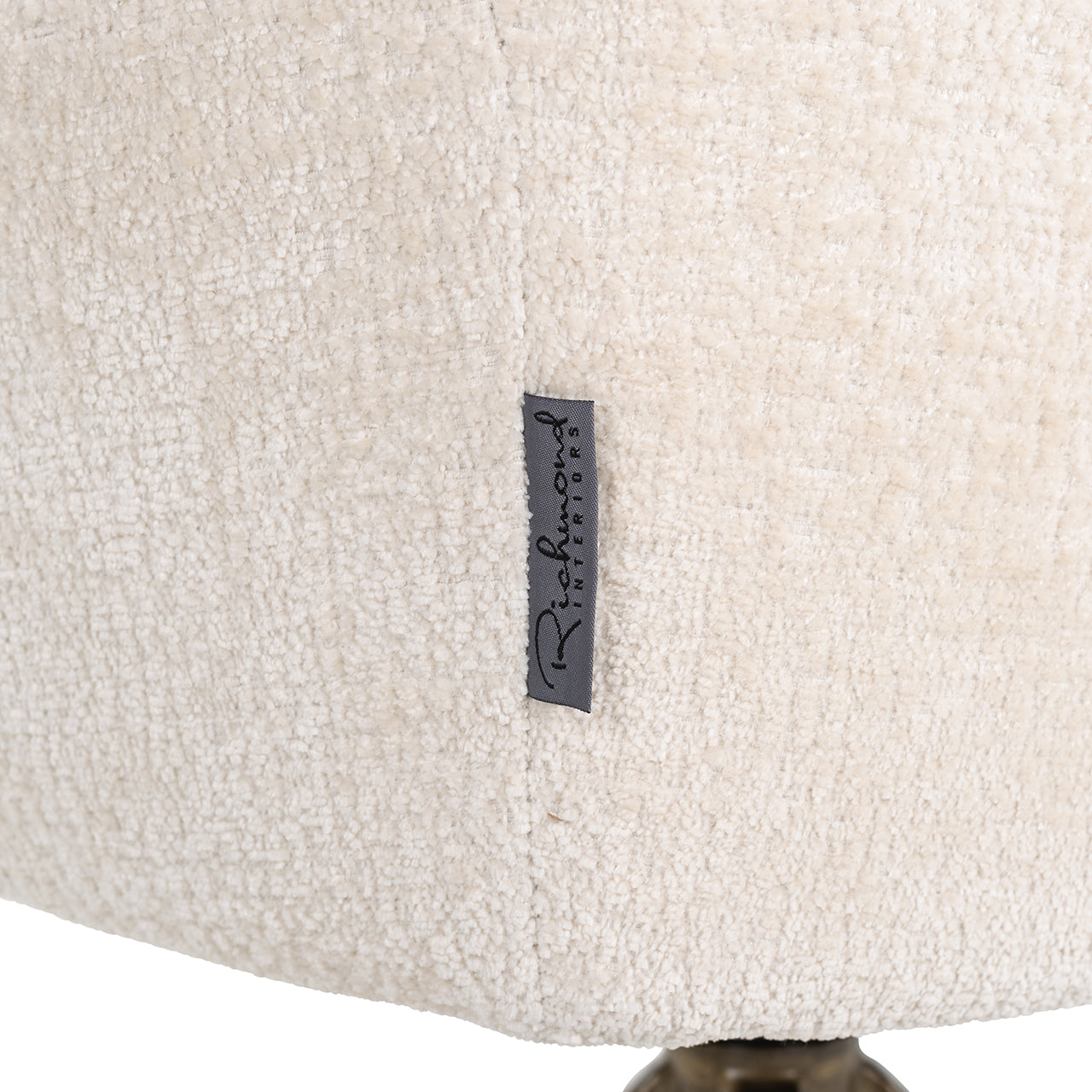 Draaistoel Aline wit chenille brandvertragend (FR-Bergen 900 wit chenille)