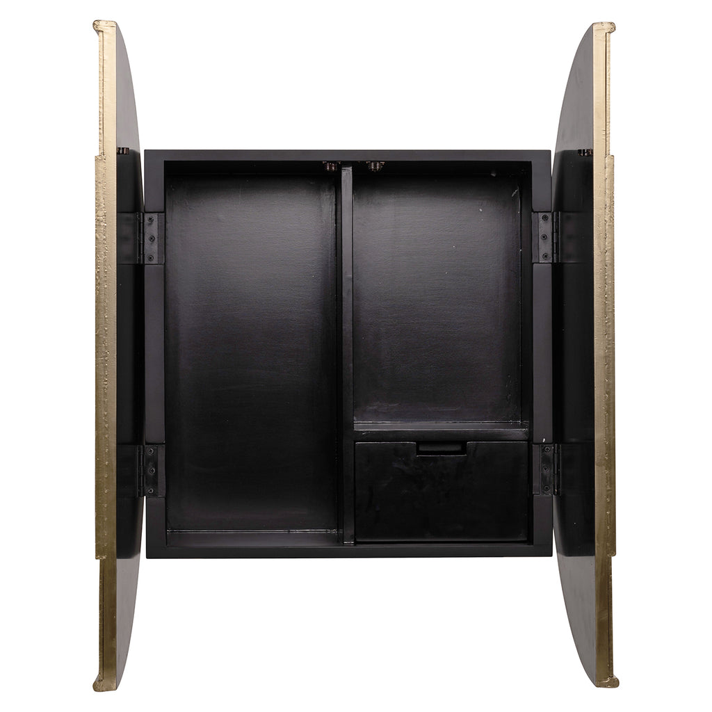 Wandkast Bowie (Zwart/goud)