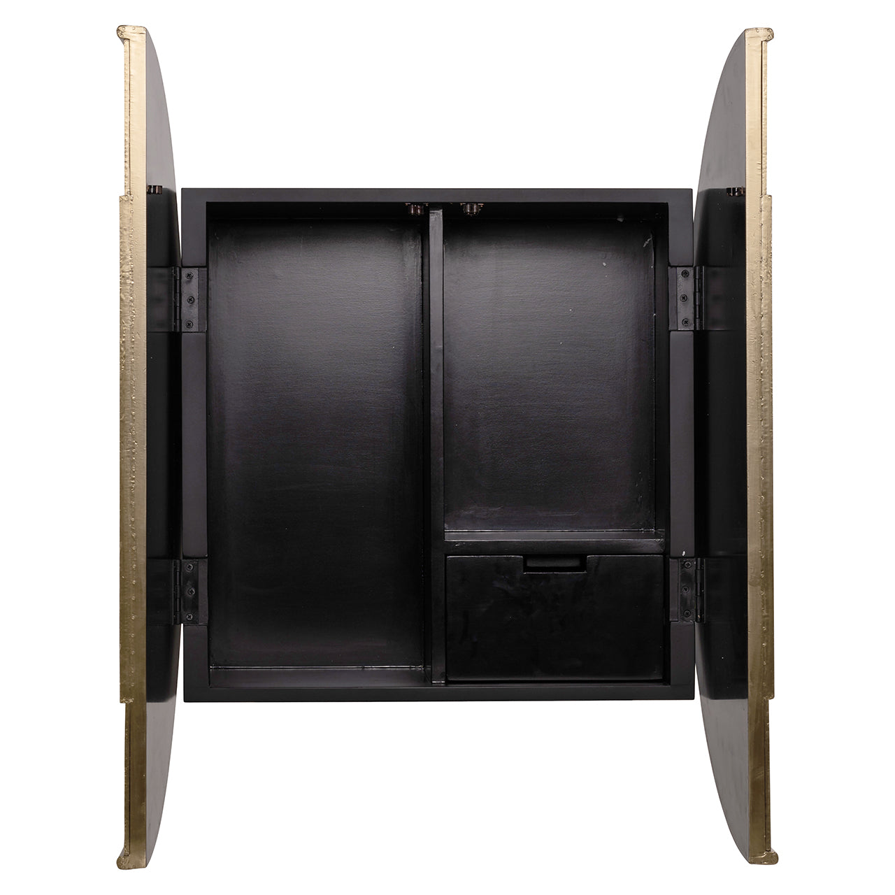Wandkast Bowie (Zwart/goud)