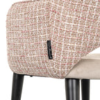 Stoel Giovanna trendy roze/kwarts khaki (Wees trendy 1673 roze)