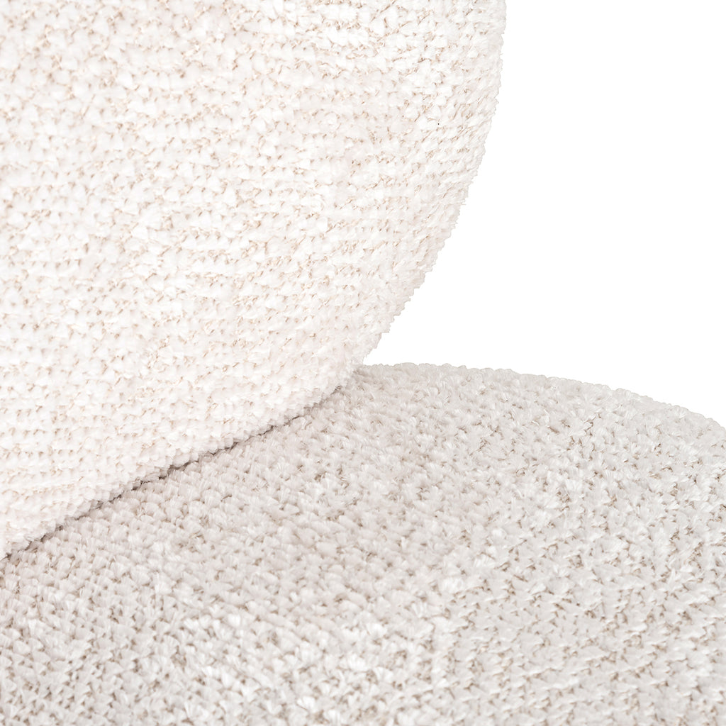 Draaifauteuil Jace in mooie crèmekleur (Be Lovely 11 Cream)